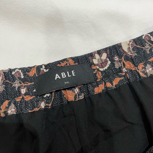 ABLE black floral Catherine flounce skirt XXL - Picture 2 of 4